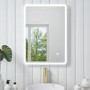 Rectangular LED Bathroom Mirror with Demister & Shaver Socket 500x700mm -Ariel  