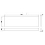 1800mm Light Grey Front Bath Panel - Pendle
