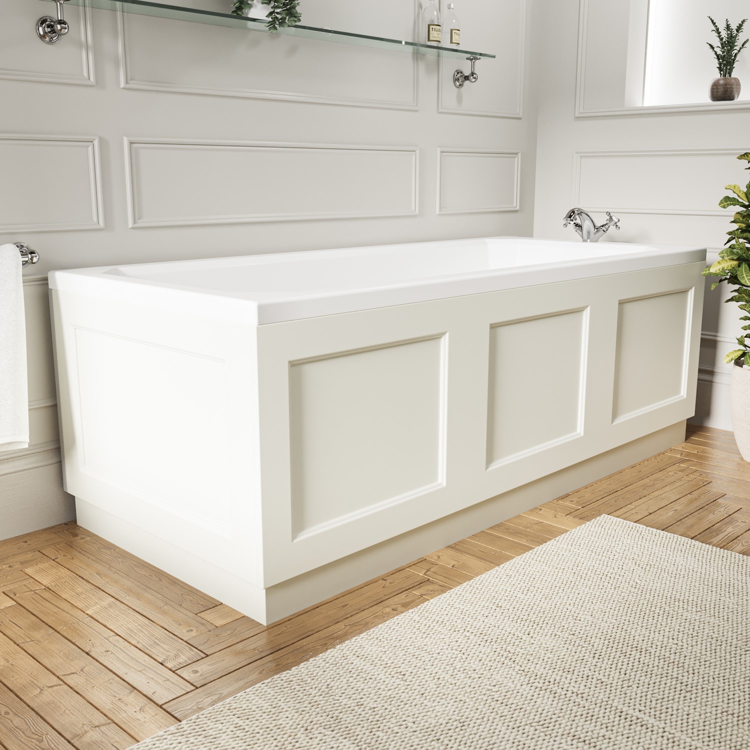 Ashbourne 1800mm Bath Panel - White