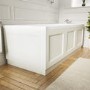 800mm White Wooden Bath End Panel - Ashbourne