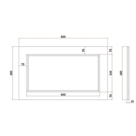 800mm White Wooden Bath End Panel - Ashbourne