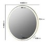 Round Brass Heated Bathroom Mirror with Lights 600mm -Antares