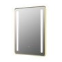 GRADE A1 - Rectangular Brass LED Bathroom Mirror with Demister 600 x 800mm - Lepus 