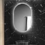 GRADE A1 - Oval LED Bathroom Mirror with Demister 500 x 800mm - Irena 