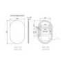 Oval Backlit Heated Bathroom Mirror with Lights 500 x 800mm - Irena