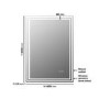 GRADE A1 - Rectangular Double Border LED Bathroom Mirror with Demister 600x800mm -Antila  
