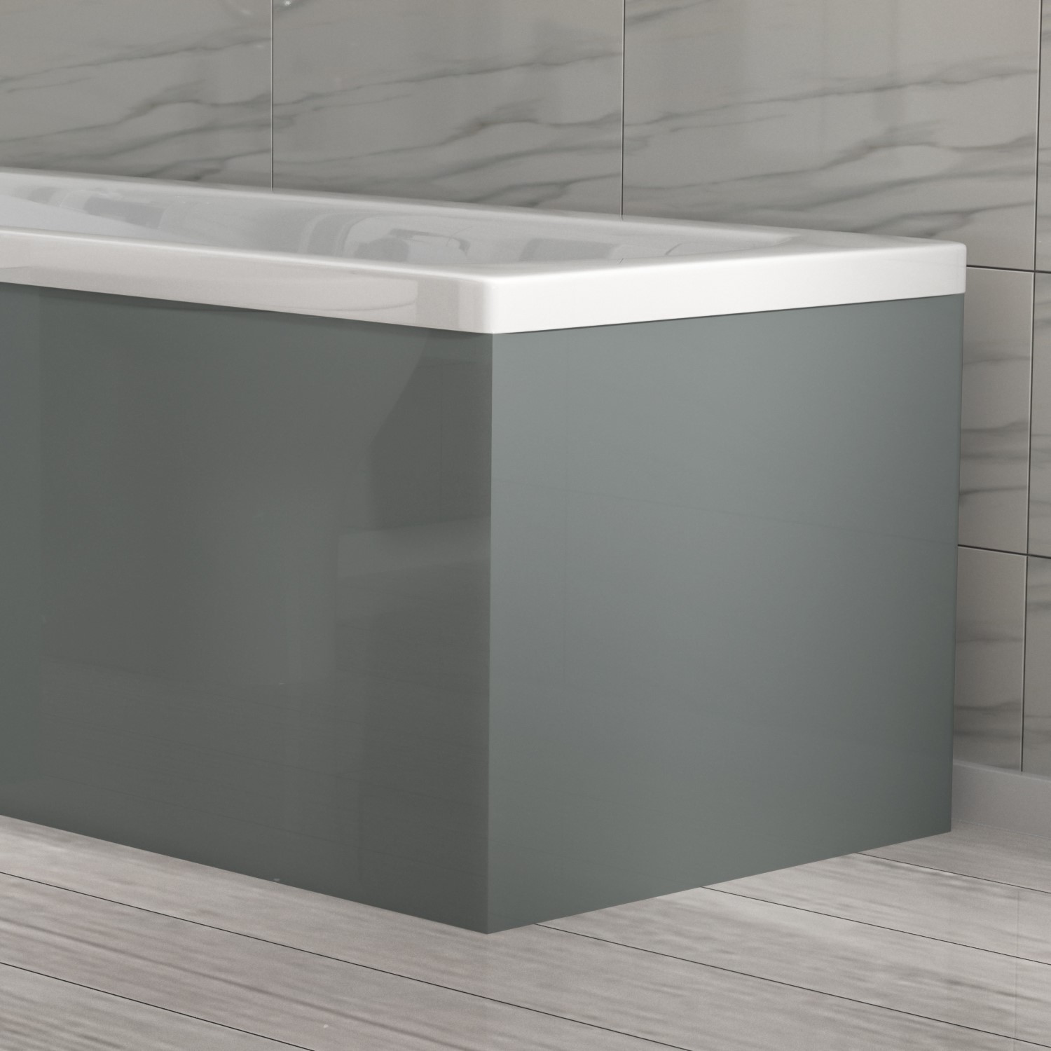 800mm Light Grey End Bath Panel - Pendle
