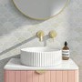GRADE A2 - Round Small Countertop Basin Fluted 360mm - Oregon