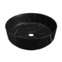 Marble Effect Black Round Countertop Basin 390mm - Lorano