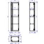 Single Door Wood Effect Wall Mounted Tall Bathroom Cabinet 400 x 1380mm - Roxbi