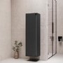 GRADE A2 - Grey Wall Mounted Tall Bathroom Cabinet 400mm - Roxbi