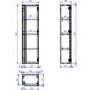 GRADE A2 - Grey Wall Mounted Tall Bathroom Cabinet 400mm - Roxbi