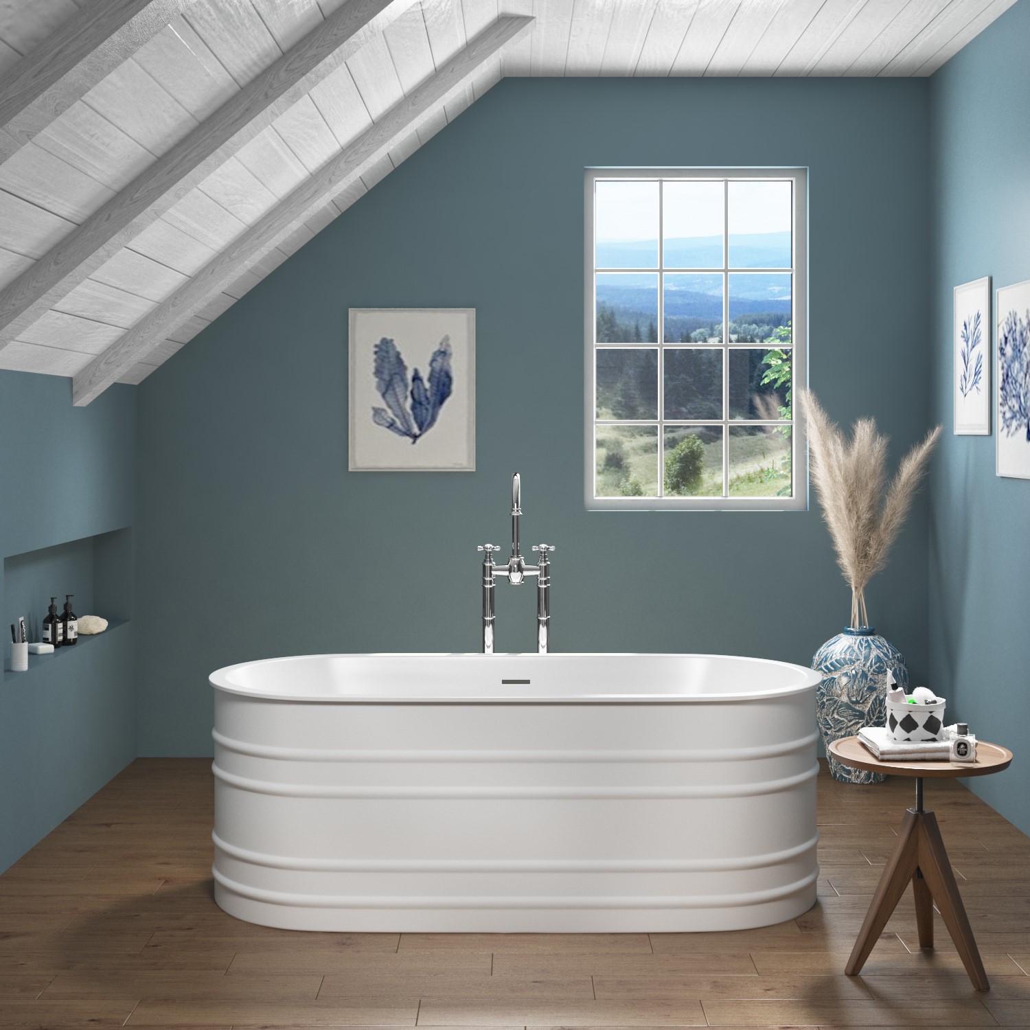 Freestanding Double Ended Bath - 1600 x 720mm - Coniston