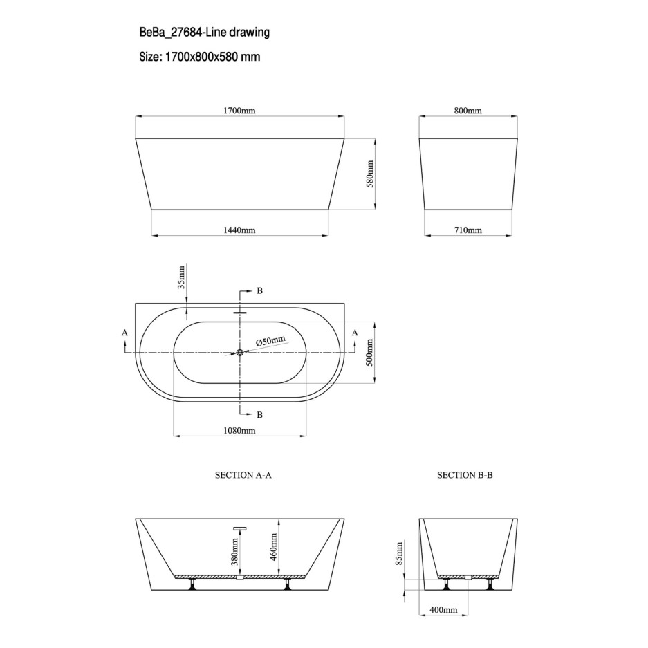 Double ended bath sale