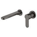 Wall Mounted Grey Basin Mixer Tap - Zorah