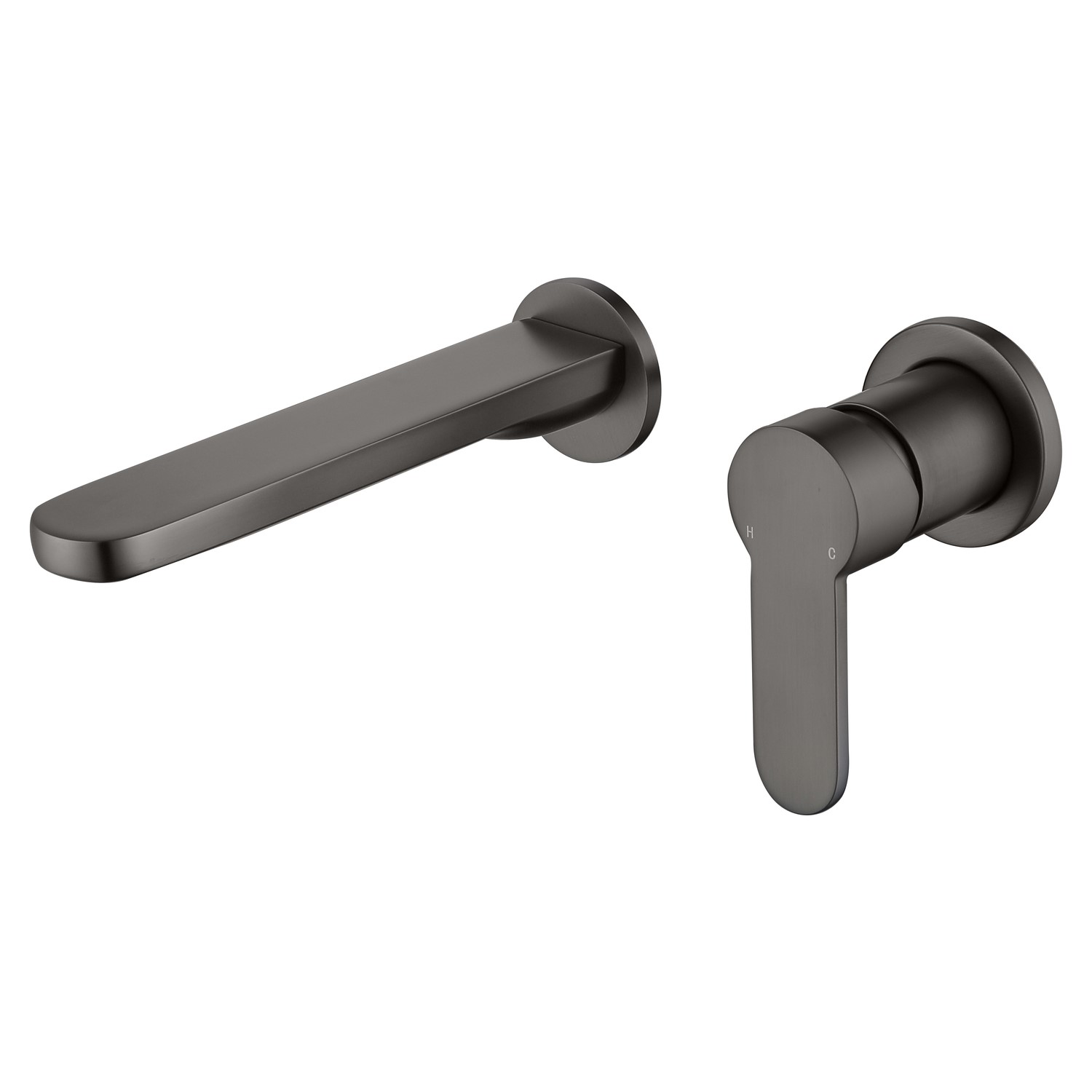 Wall Mounted Gunmetal Basin Mixer Tap - Zorah