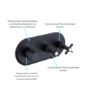 GRADE A1 - Camden Concealed Thermostatic Shower Valve 2 Outlet - Matt Black