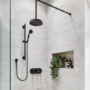 GRADE A1 - Camden Concealed Thermostatic Shower Valve 2 Outlet - Matt Black