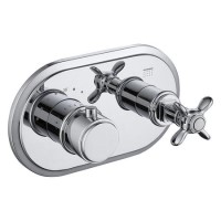 Chrome Traditional 1 Outlet Concealed Thermostatic Shower Valve with Dual Contol- Camden Chrome Traditional 1 Outlet Concealed Thermostatic Shower Valve with Dual Contol- Camden