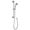 Chrome Traditional Round Adjustable Height Slide Rail Kit with Hand Shower - Camden