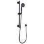 GRADE A2 - Black Adjustable Height Slide Rail Kit with Hand Shower - Camden