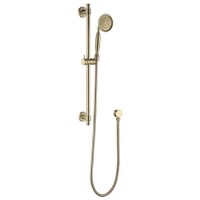 Brushed Brass Adjustable Height Slide Rail Kit with Hand Shower - Camden