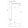 Tall Chrome Mono Basin Mixer Tap - Meko