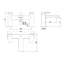 GRADE A2 - Gold Bath Shower Mixer Tap - Meko
