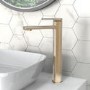 ONLY OPENED - Tall Gold Mono Basin Mixer Tap - Meko