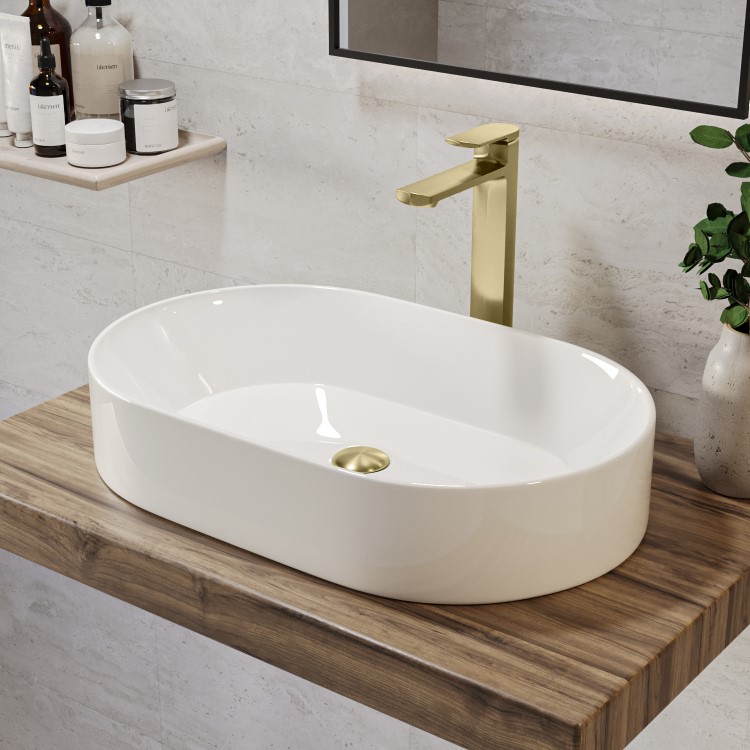 ONLY OPENED - Tall Gold Mono Basin Mixer Tap - Meko