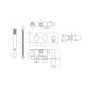GRADE A2 - Chrome 2 Outlet Concealed Thermostatic Shower Valve with Hand Shower - Cube