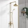 GRADE A2 - Brushed Brass Traditional Thermostatic Shower Set - Camden