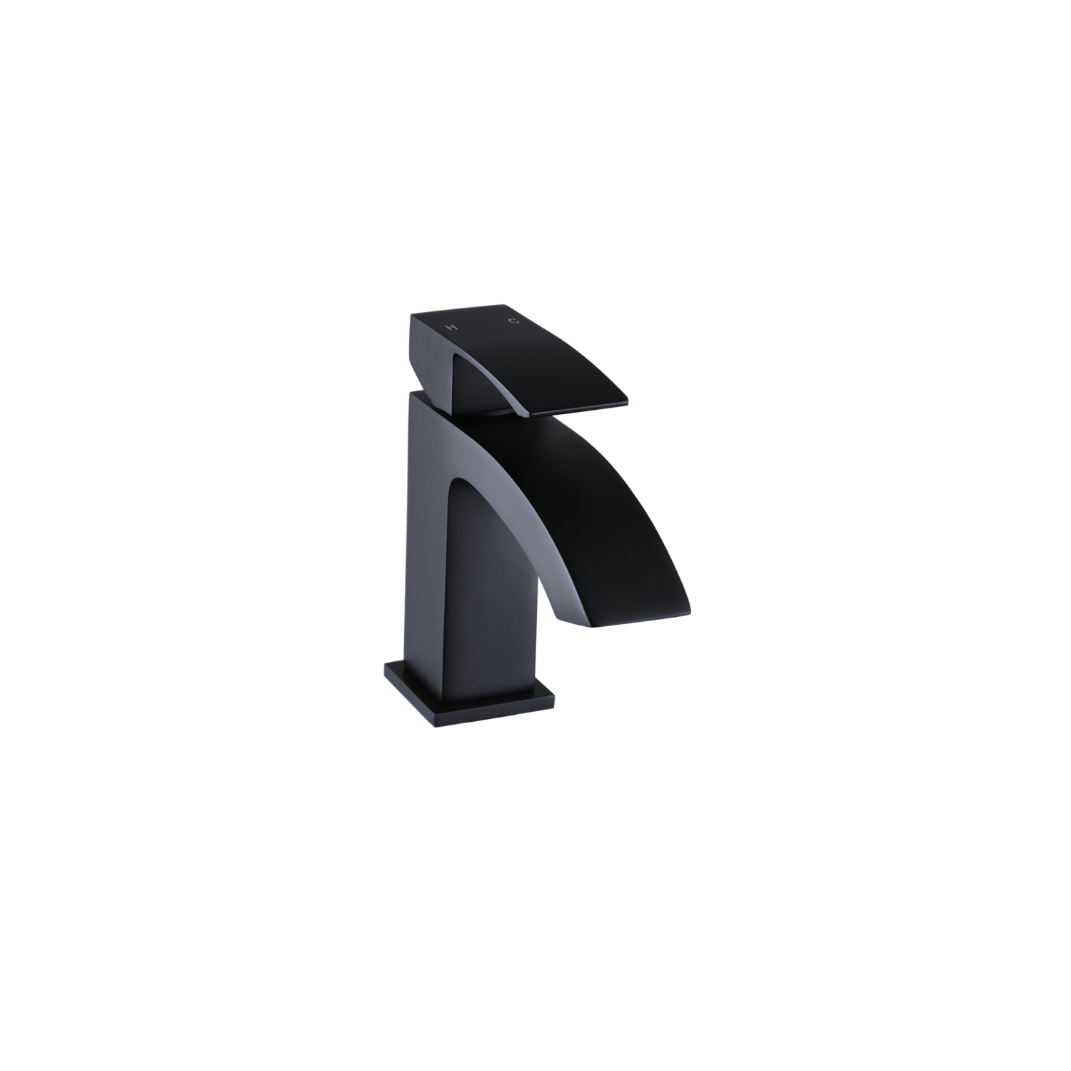 Black Cloakroom Mono Basin Mixer Tap - Wave