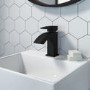 Black Cloakroom Mono Basin Mixer Tap - Wave