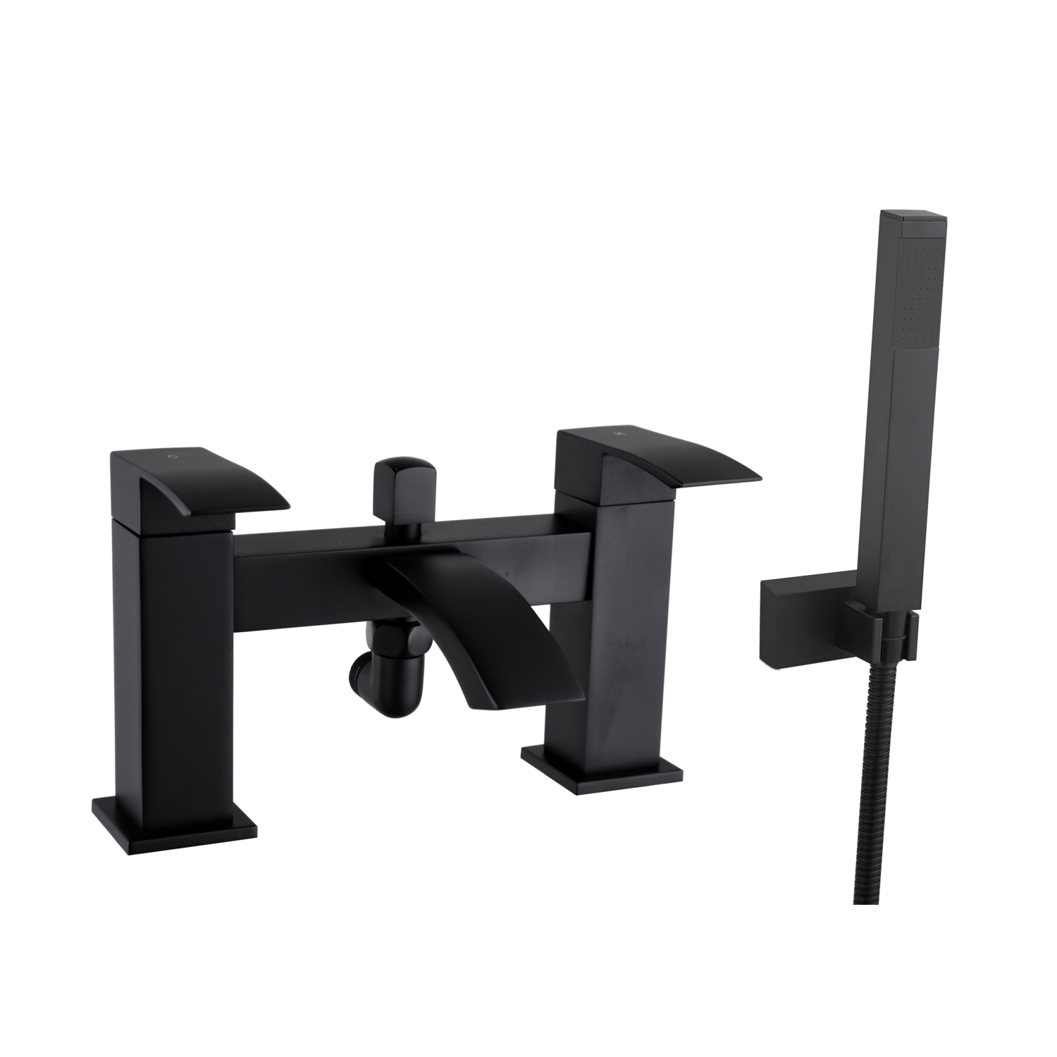 Black Bath Shower Mixer Tap - Wave