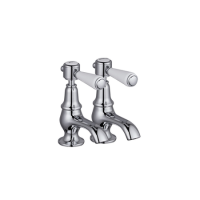 ONLY OPENED - Chrome Basin Pillar Taps - Helston