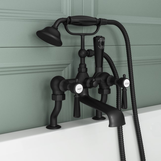 Black Bath Shower Mixer Tap Helston BeBa_27784 Appliances Direct