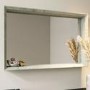 Rectangular Concrete Effect Bathroom Mirror 700 x 450mm - Arragon