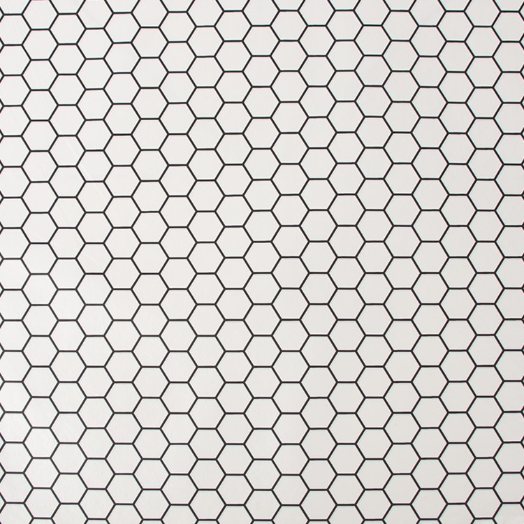 White Hexagon Lattice Wallpaper - Contour Antibac