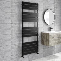 GRADE A2 - Black Heated Towel Rail Radiator 1600 x 600mm - Tundra