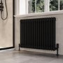 Black Horizontal 2 Column Traditional Radiator 600 x 830mm - Nambi