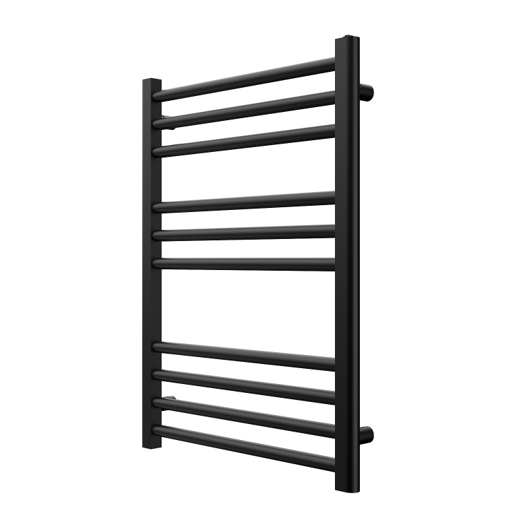 Black Heated Towel Rail Radiator 800 x 600mm - Sahara