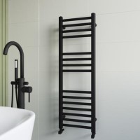 GRADE A2 - Black Towel Radiator 1200 x 400mm - Sahara GRADE A2 - Black Towel Radiator 1200 x 400mm - Sahara