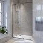 GRADE A2 - Chrome 4mm Glass Sliding Shower Door 1200mm - Lyra