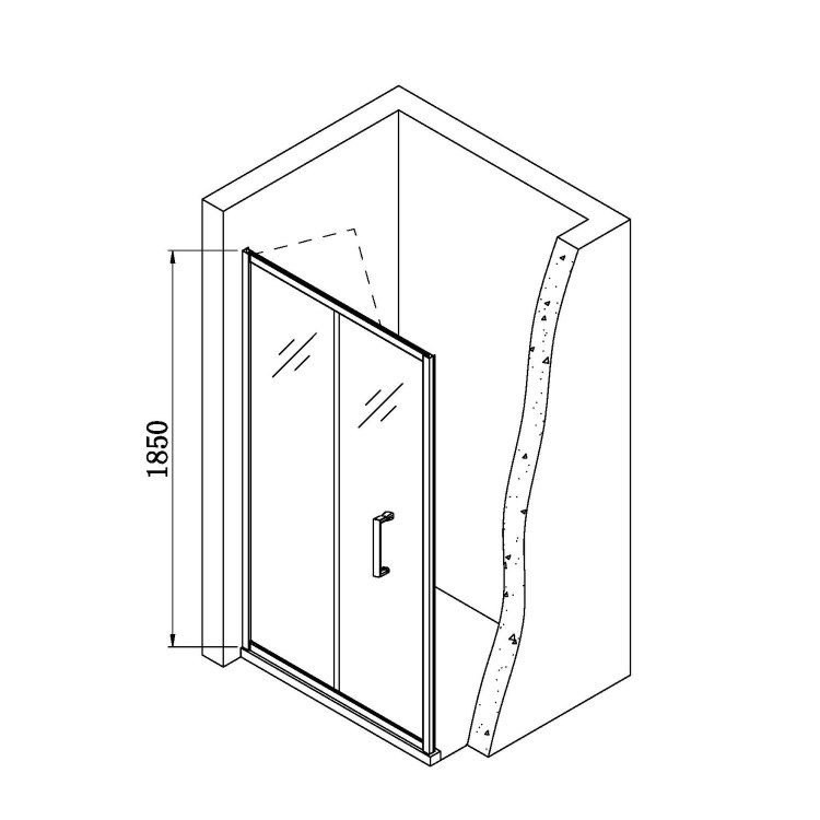 GRADE A1 - 900mm Bi- Fold Shower Door- Lyra