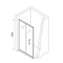 Chrome 4mm Glass Bi-Fold Shower Door 900mm - Lyra