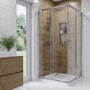 Chrome 6mm Glass Square Corner Entry Shower Enclosure 900mm - Carina