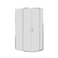 1000x800mm Chrome 6mm Glass Offset Quadrant Shower Enclosure - Carina