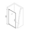 Chrome 6mm Glass Hinged Shower Door 760mm - Carina