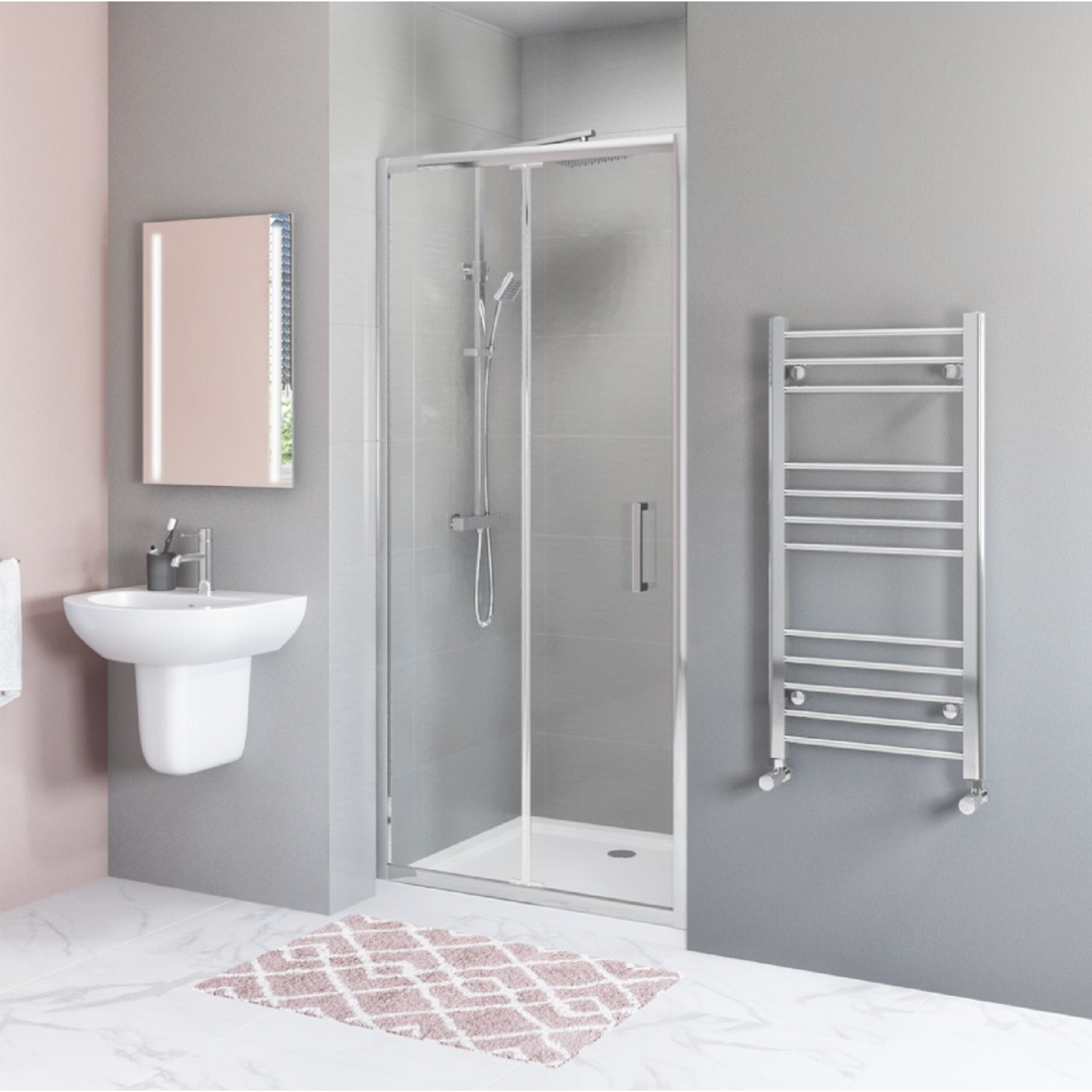 900mm Hinged Shower Door- Carina